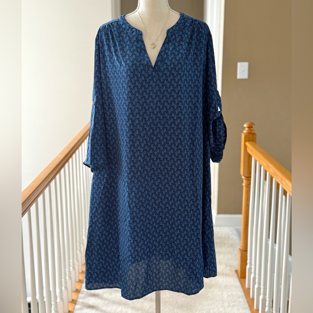 SHEIN Clasi Plus Size Floral‎ Print Tunic Midi Dress Size 4xl - Picture 3 of 10